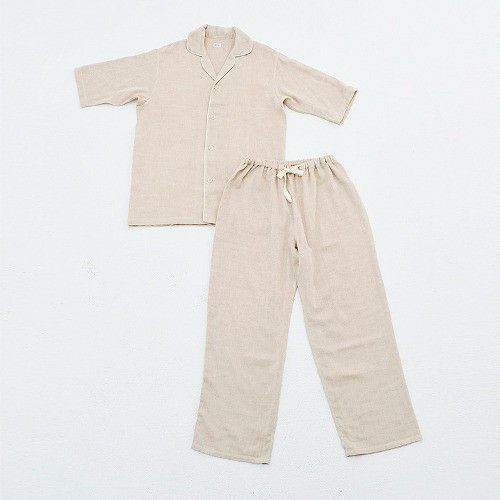 mm books×MADE IN EARTHダブルガーゼのパジャマ【フリー/茶】