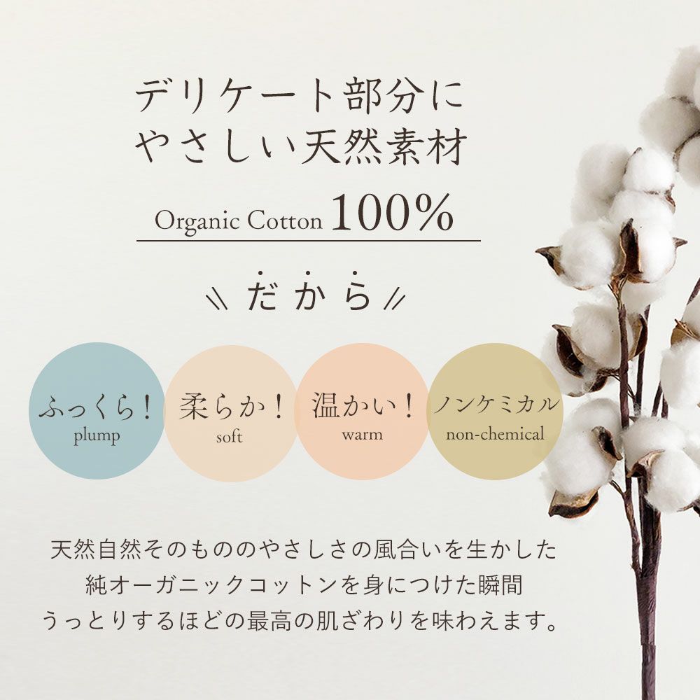 スリム布ナプキン　オーガニックコットン　メイドインアース