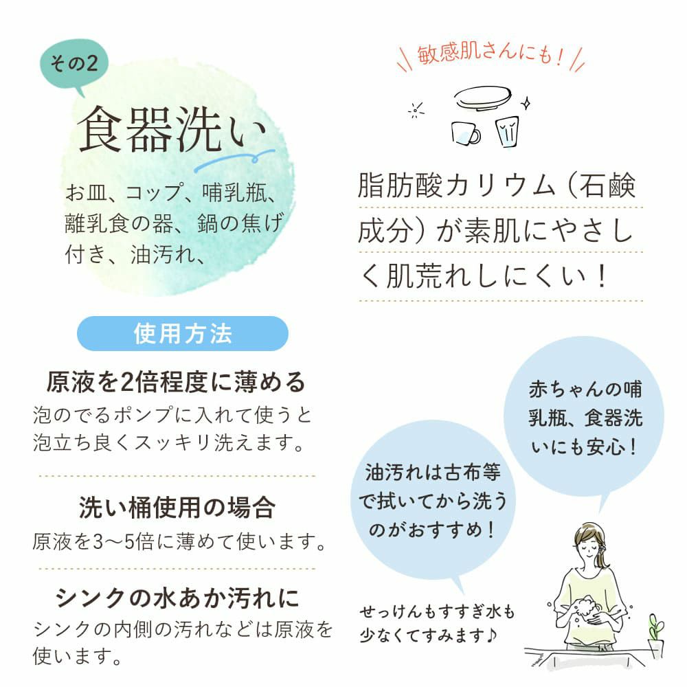 メイドインアース　液体せっけん　洗濯　食器　掃除用　天然洗剤