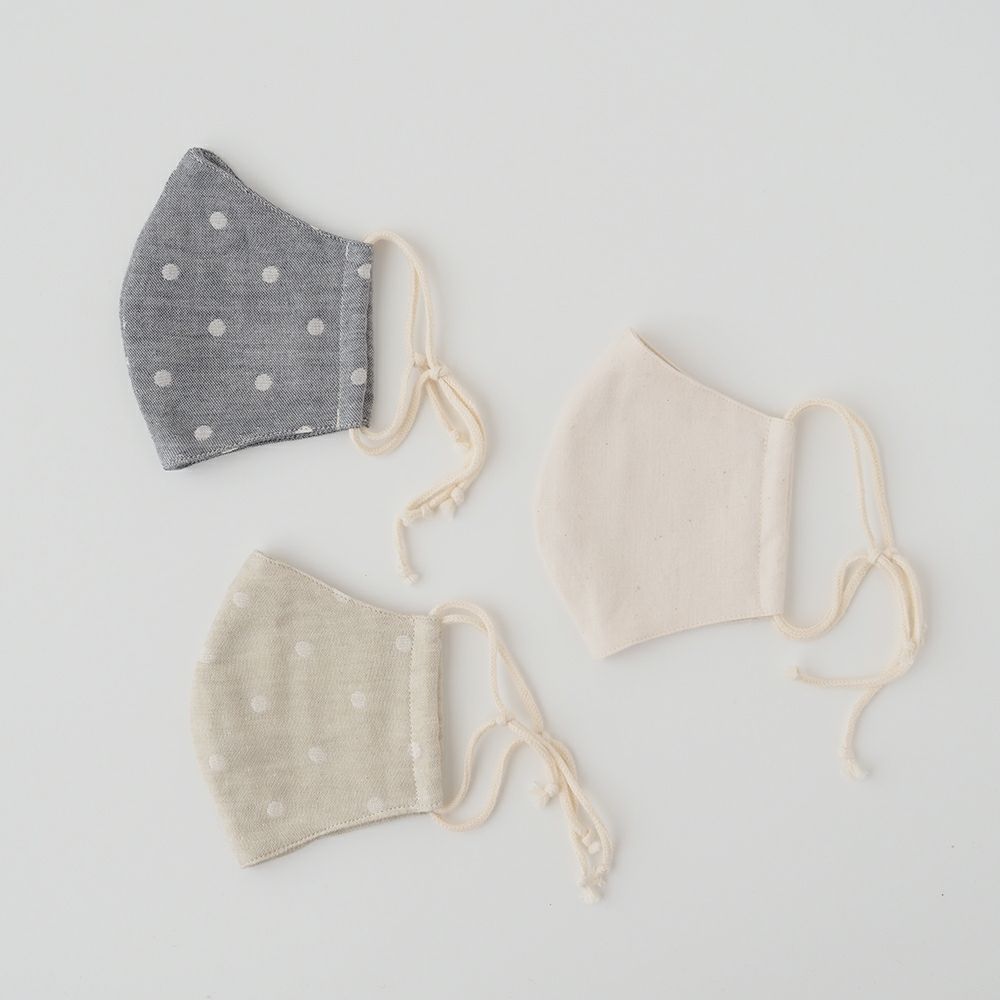 オーガニックシンプルマスク【ガーゼ水玉】