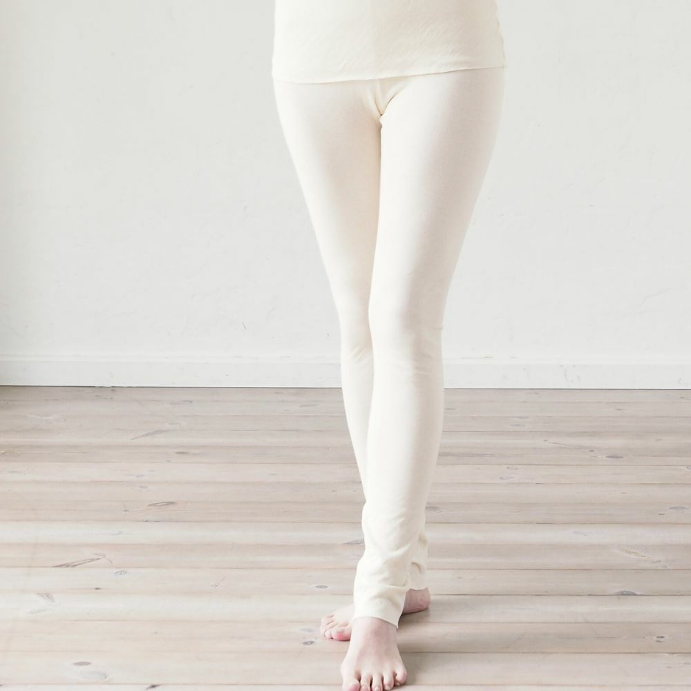 ソフト接結レギンス　オーガニックコットン　メイドインアース