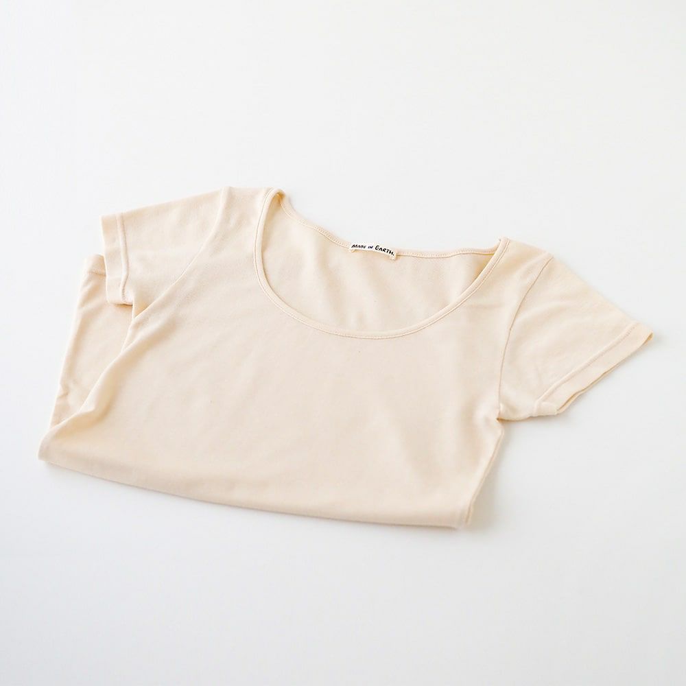 薄手フレンチ袖インナー　オーガニックコットン　メイドインアース