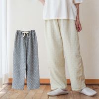 水玉 ダブルガーゼパジャマパンツ オーガニックコットン