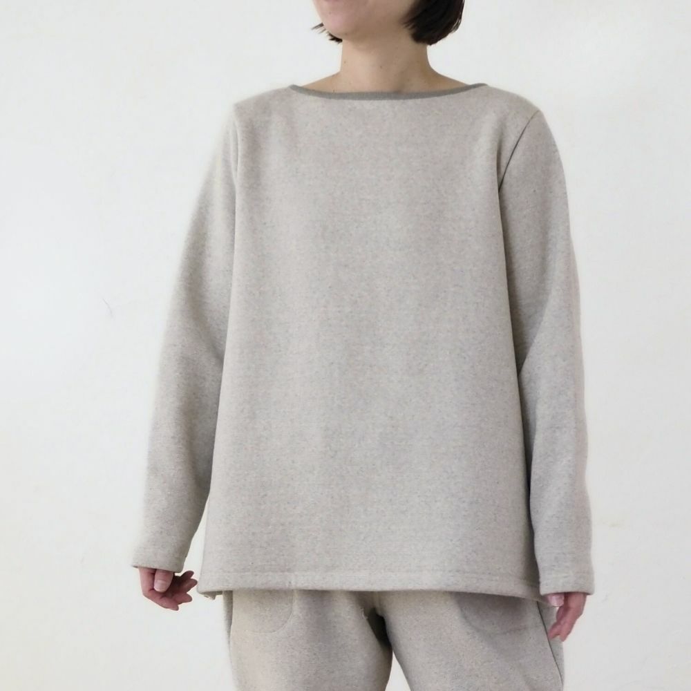 裏毛起毛プルオーバー　オーガニックコットン　メイドインアース