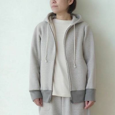 裏毛起毛パーカー　オーガニックコットン　メイドインアース