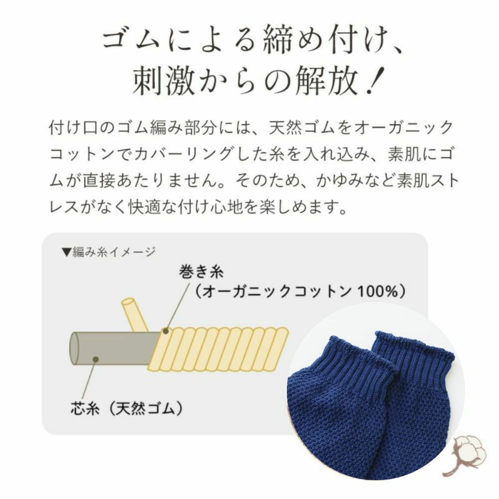 天然藍アーム＆レッグウォーマー　オーガニックコットン　メイドインアース