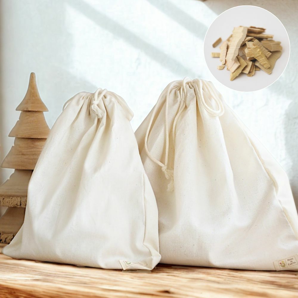 青森ヒバの眠りのサシェ　メイドインアース　オーガニックコットン